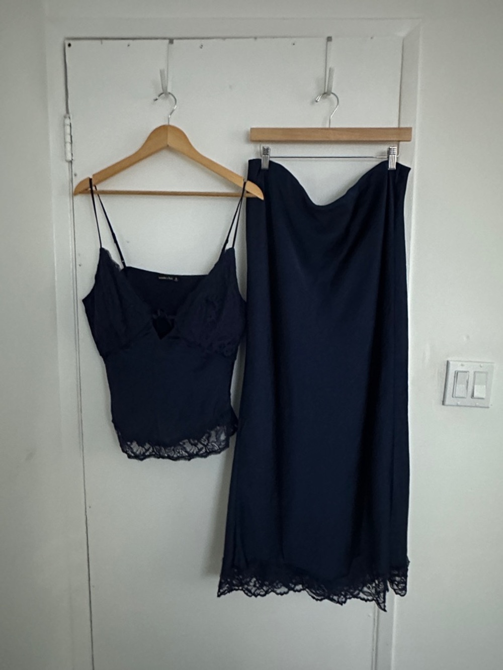 Abercrombie & Fitch Navy Slip Skirt & Cami